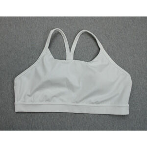 Lululemon Sport Bra 14 White Flow Y Medium Support B/C Cups LW2EMAS